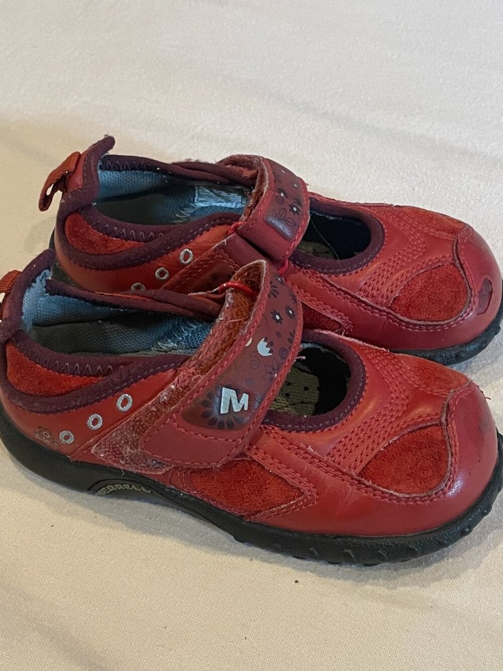 Merrell Red Toddler Girls' 9 Velcro Mary Jane Sneakers